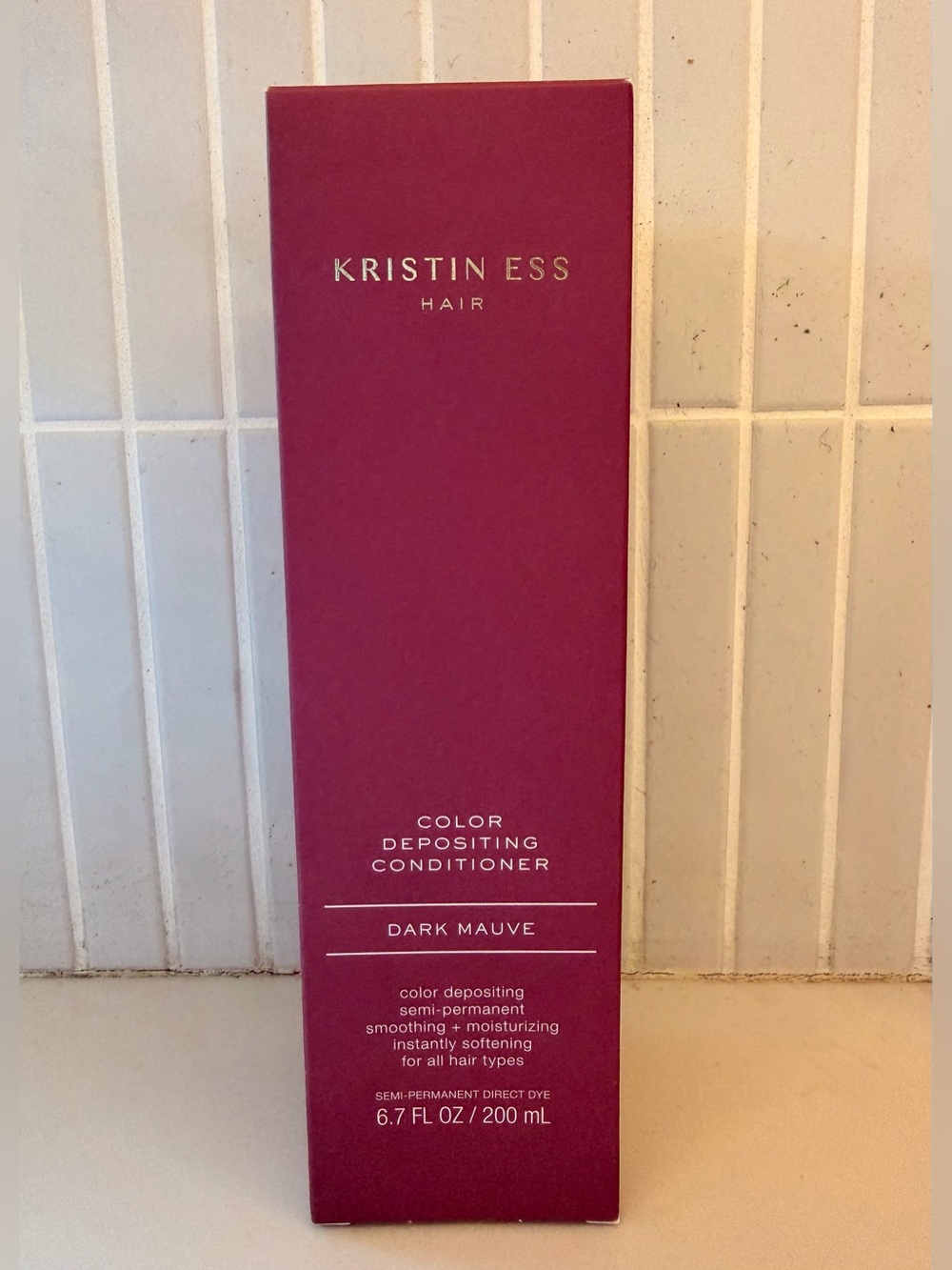 Kristin Ess NEW in Box Dark Mauve Color Depositing Conditioner